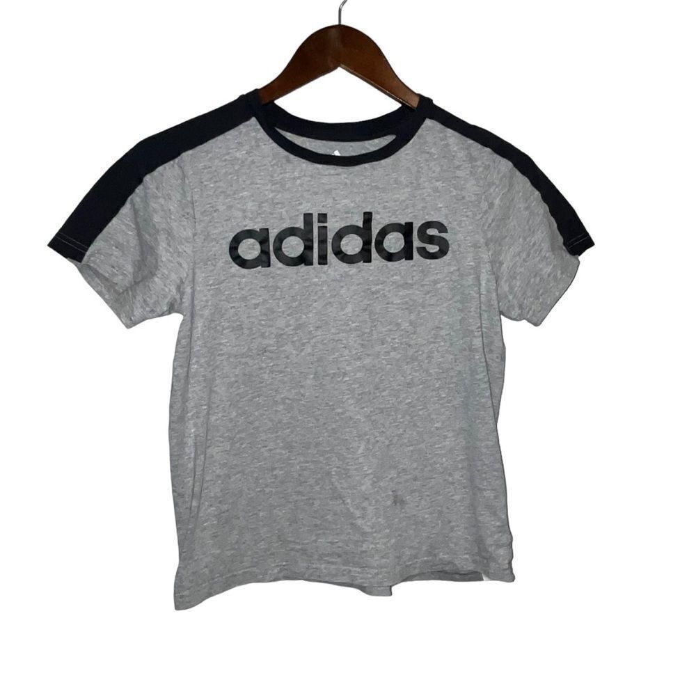 Adidas Grey & Black Logo T-Shirt